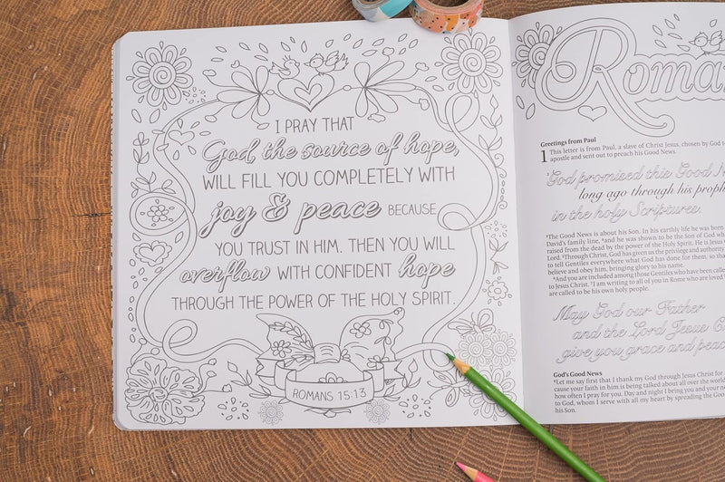 Inspire: Acts & Romans (Softcover): Coloring & Creative Journaling through Acts & Romans Paperback – Coloring Book