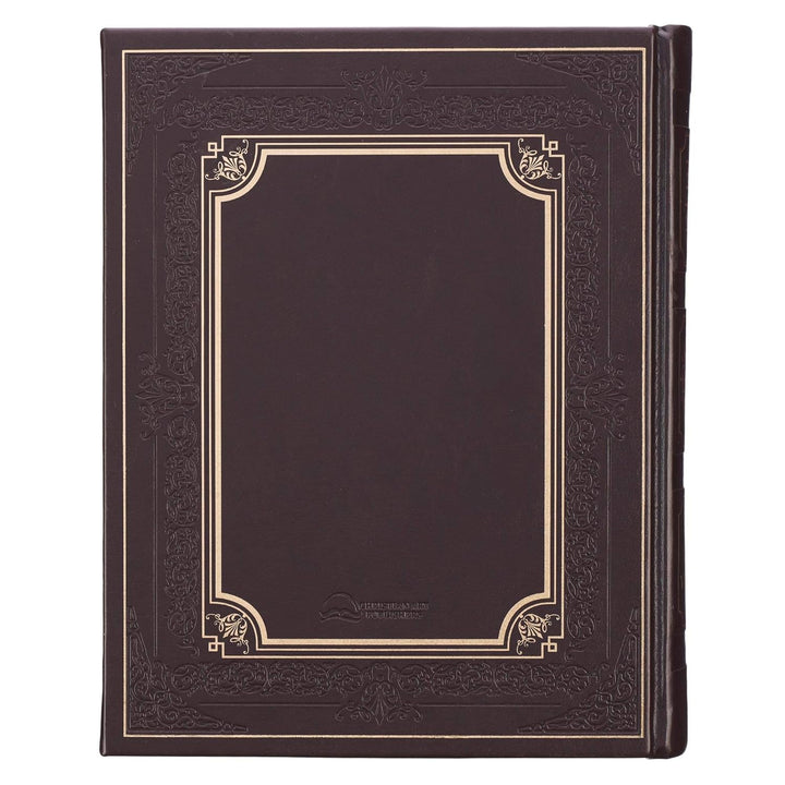 Dark Brown Faux Leather Hardcover King James Version Family Bible