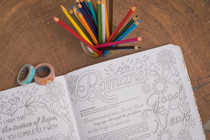 Inspire: Acts &amp; Romans (Softcover): Coloring &amp; Creative Journaling through Acts &amp; Romans Paperback – Coloring Book