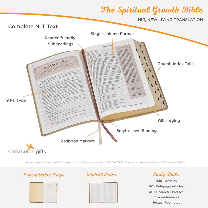 Pink Magnolia Faux Leather Spiritual Growth Bible