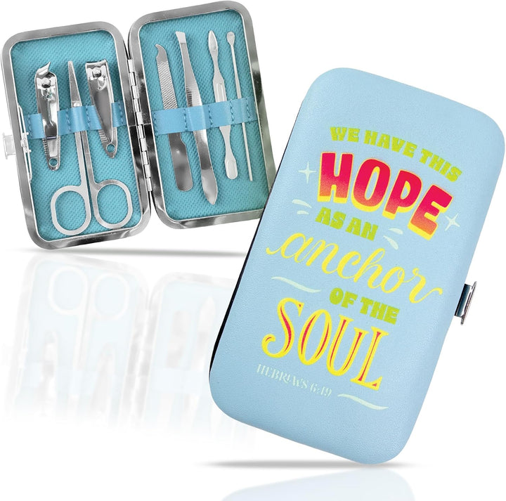 Manicure Set, Teal – Hope, Hebrews 6:19