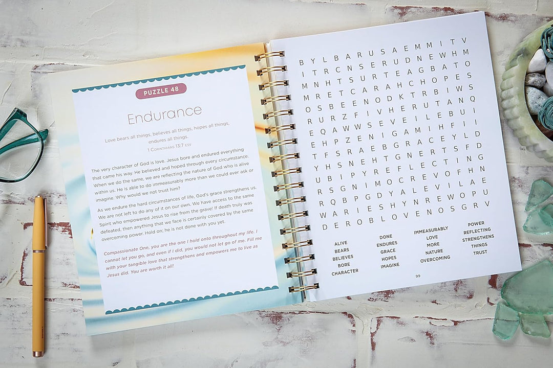 100 Days of Strength for Depression &amp; Anxiety: Bible Word Search Devotional.