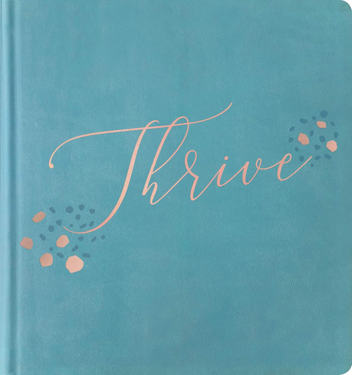 NLT THRIVE Creative Journaling Devotional Bible (Hardcover LeatherLike, Teal Blue with Rose Gold)
