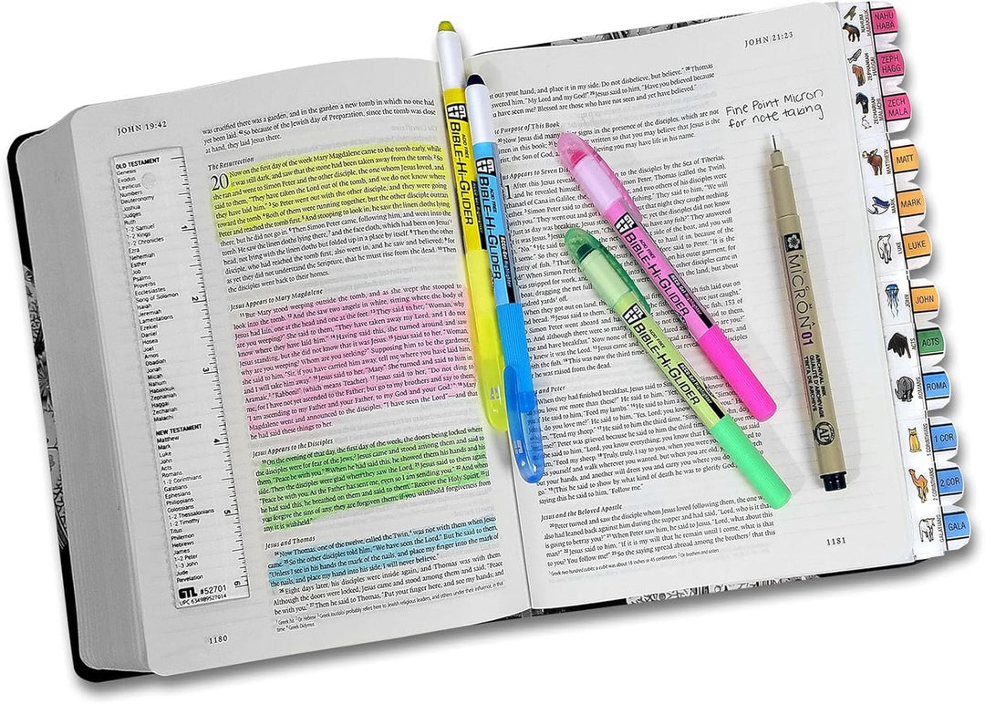 Accu-Gel Bible Highlighter, Pigma Micron Bible Study Starter Set – Kid&