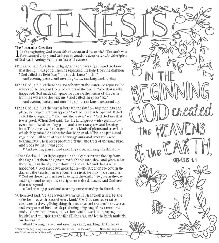 Tyndale NLT Inspire PRAISE Bible (LeatherLike, Purple Garden): Coloring Bible
