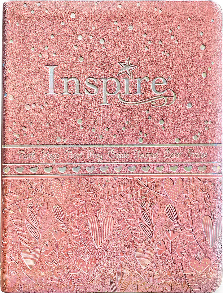 Inspire Bible for Girls NLT (LeatherLike, Pink): The Bible for Coloring &amp; Creative Journaling Imitation Leather