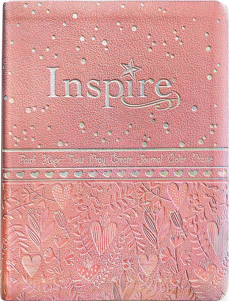 Inspire Bible for Girls NLT (LeatherLike, Pink): The Bible for Coloring & Creative Journaling Imitation Leather