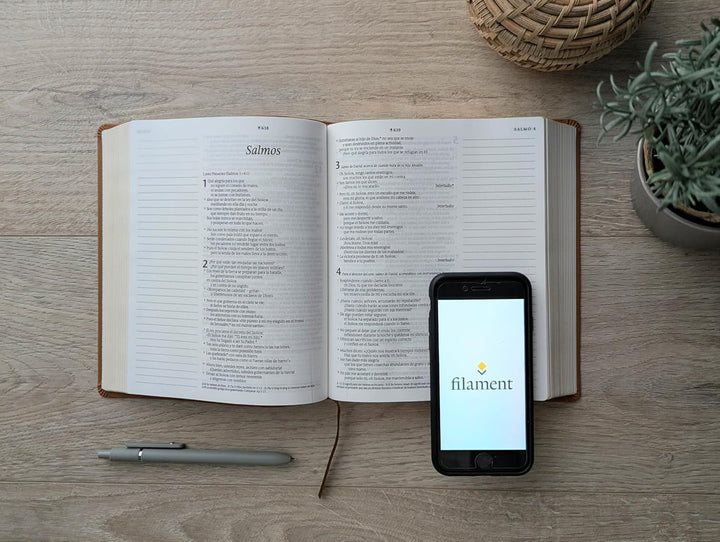 Biblia de Margen Amplio NTV Con Filament Sentipiel, León, Índice, Letra Roja
