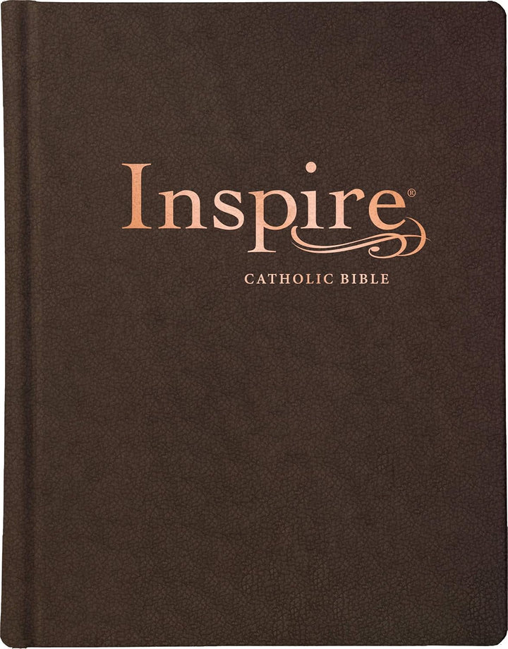 Inspire Catholic Bible NLT (LeatherLike, Dark Brown): The Bible for Coloring &amp; Creative Journaling Imitation Leather