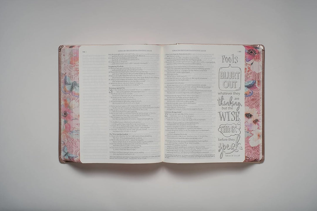 Tyndale NLT Inspire Catholic Bible (Hardcover, Rose Gold): Catholic Coloring Bible