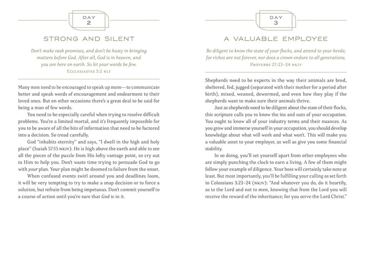 Daily Devotions for Men: 365 Inspiring Readings Leather Bound