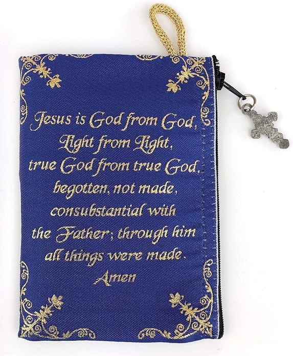 Rosary Pouch - Divine MercyIcon and Jesus is God from God Prayer