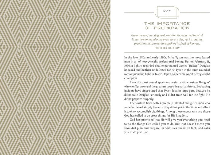 Daily Devotions for Men: 365 Inspiring Readings Leather Bound