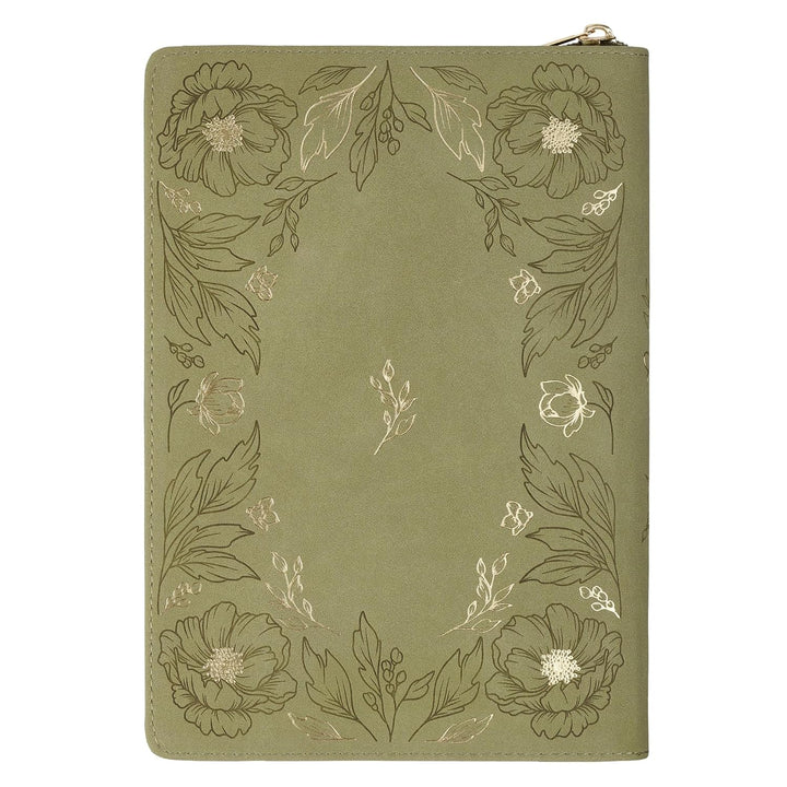 Journal Classic Zip Green I Can Do All  Things Phil. 4:13