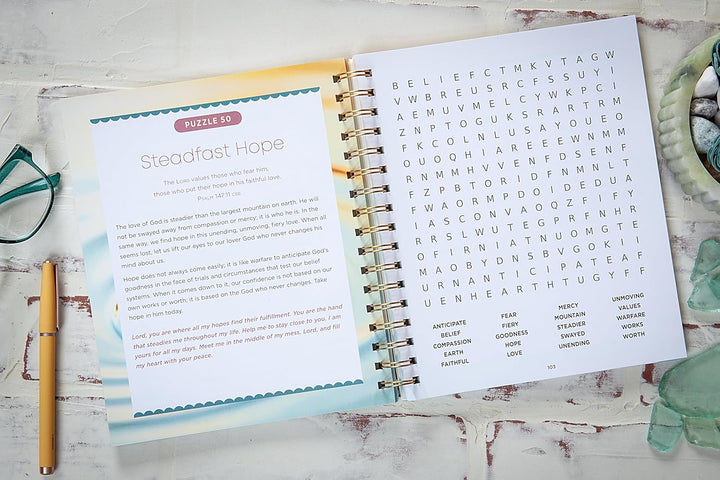100 Days of Strength for Depression &amp; Anxiety: Bible Word Search Devotional.