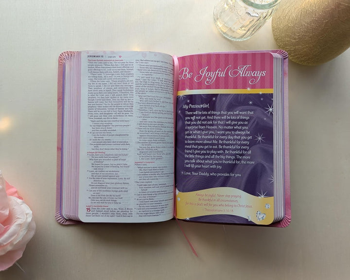 My Beautiful Princess Bible NLT (LeatherLike, Pink Sparkles)