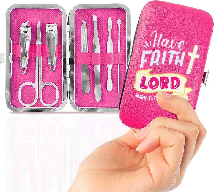 Manicure Set, Pink – Have Faith in the Lord, Mark 11:22-23