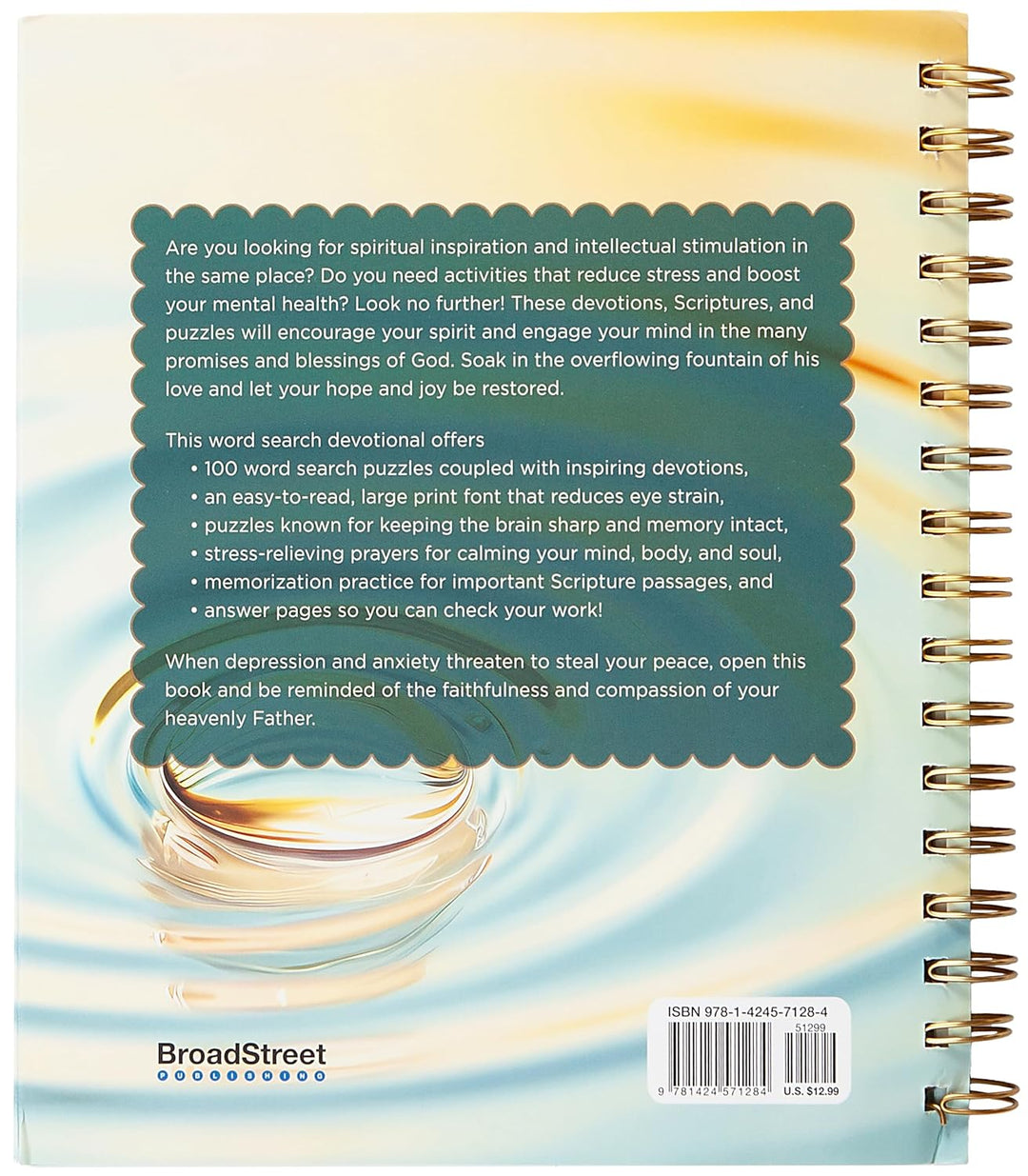 100 Days of Strength for Depression &amp; Anxiety: Bible Word Search Devotional.