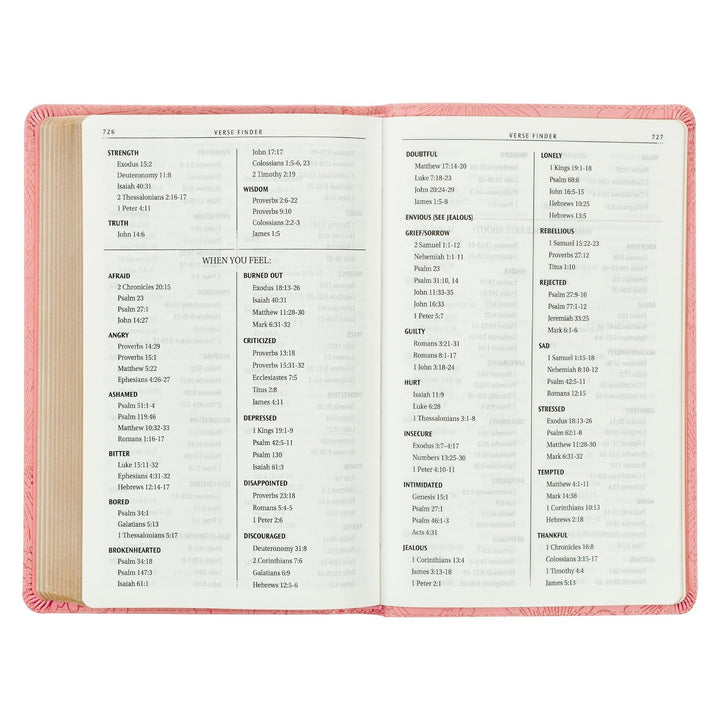 Blossom Pink Faux Leather Gift Edition King James Version Bible