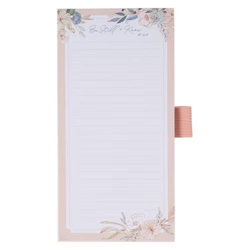 Be Still Peaceful Peach Blossoms Magnetic Notepad and Pen Gift Set - Psalm 46:10