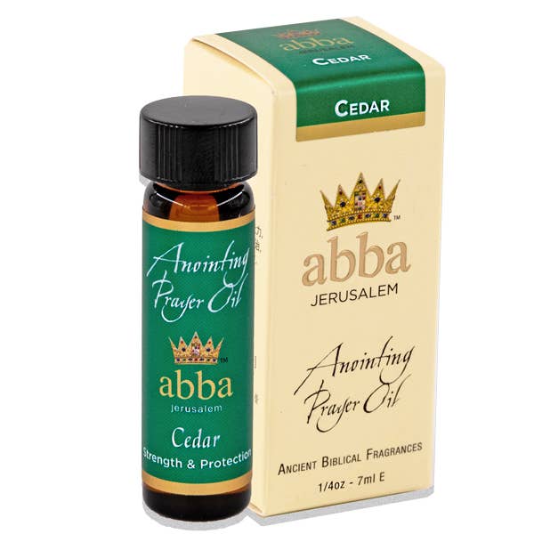 Cedar Oil - 1/4 oz  Oil 1/4oz Anointing Prayer Oil in Gift Box - ABBA Jerusalem