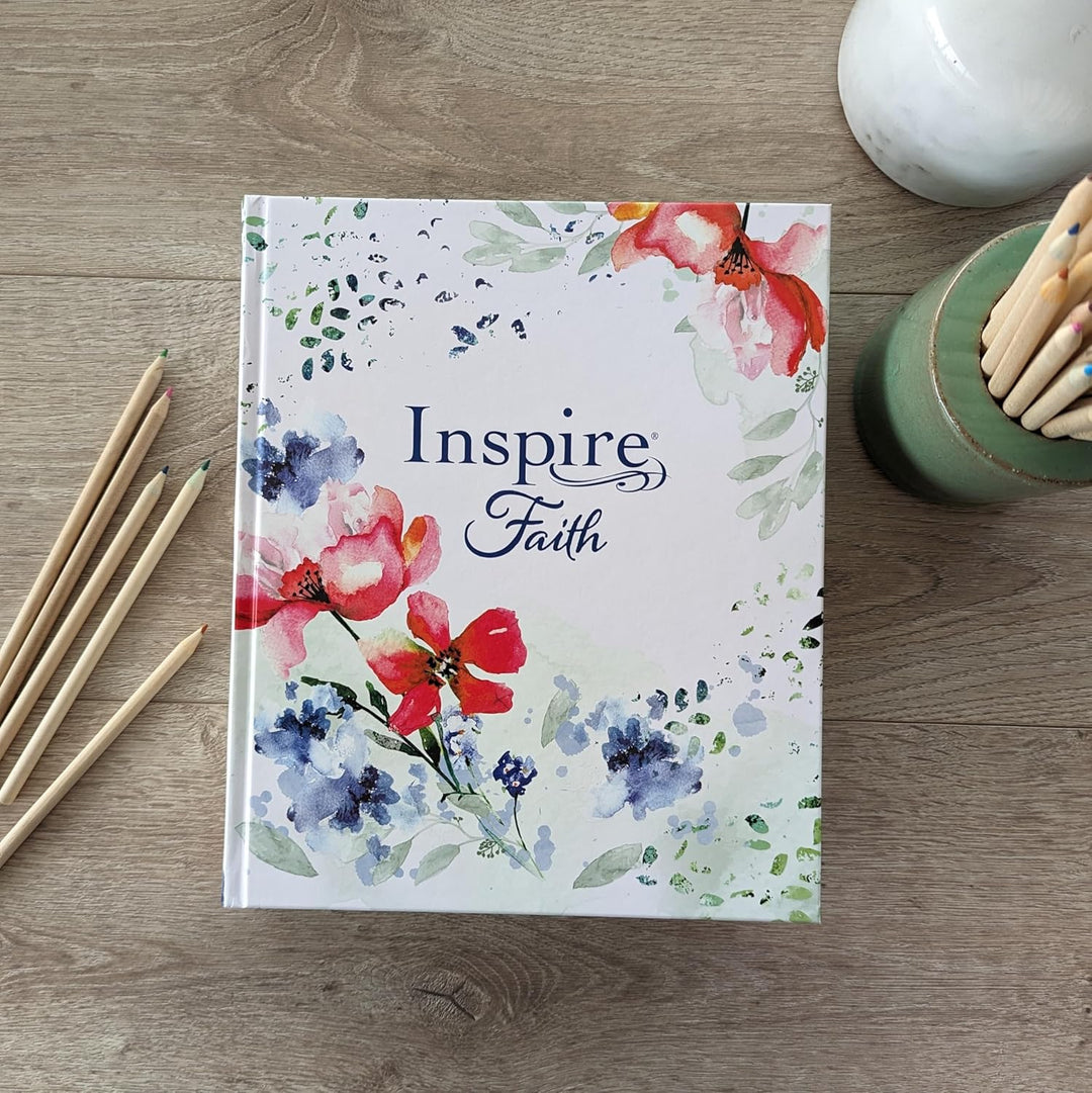 Inspire FAITH Bible Large Print NLT, Filament Enabled The Bible for Coloring &amp; Creative Journaling