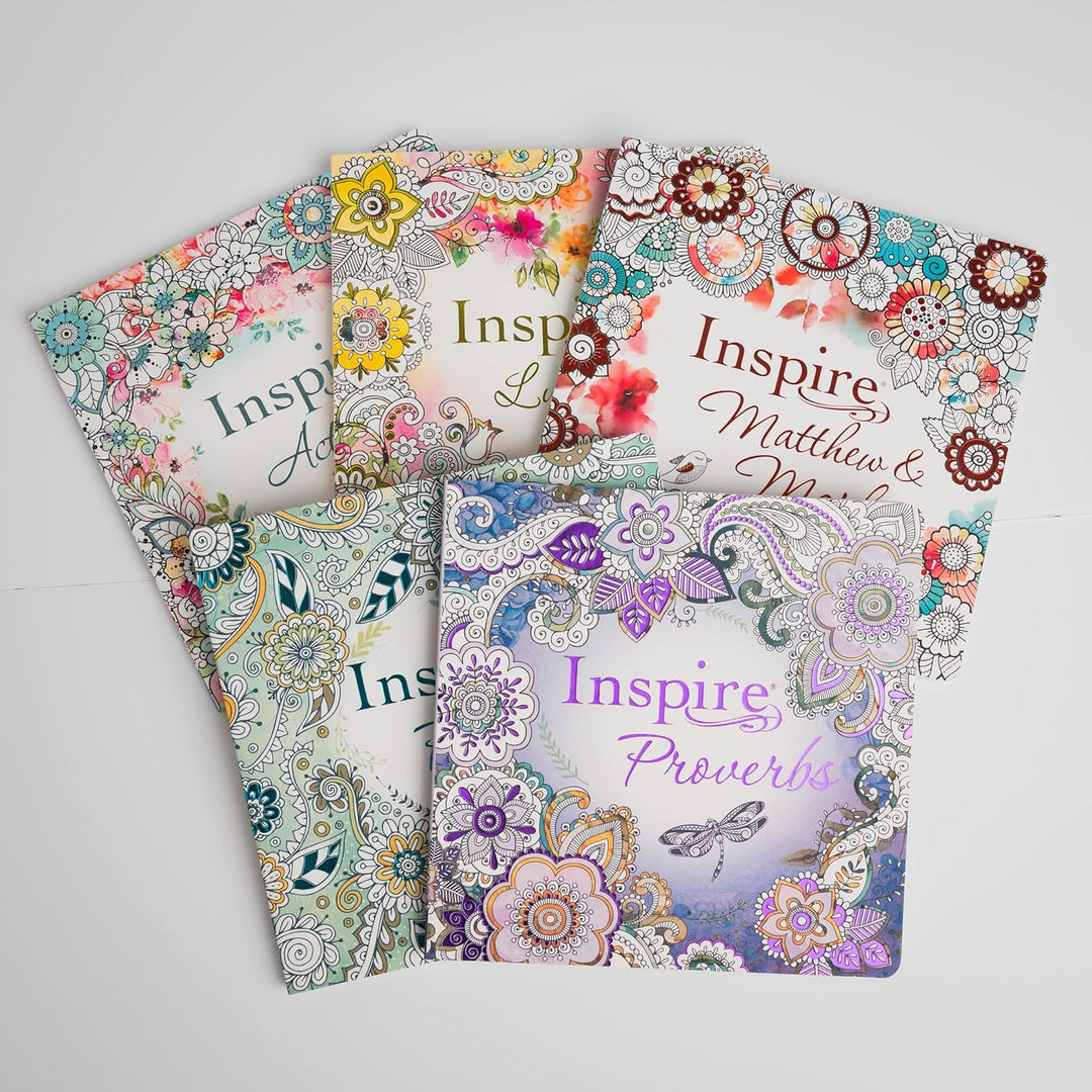 Inspire: Acts &amp; Romans (Softcover): Coloring &amp; Creative Journaling through Acts &amp; Romans Paperback – Coloring Book