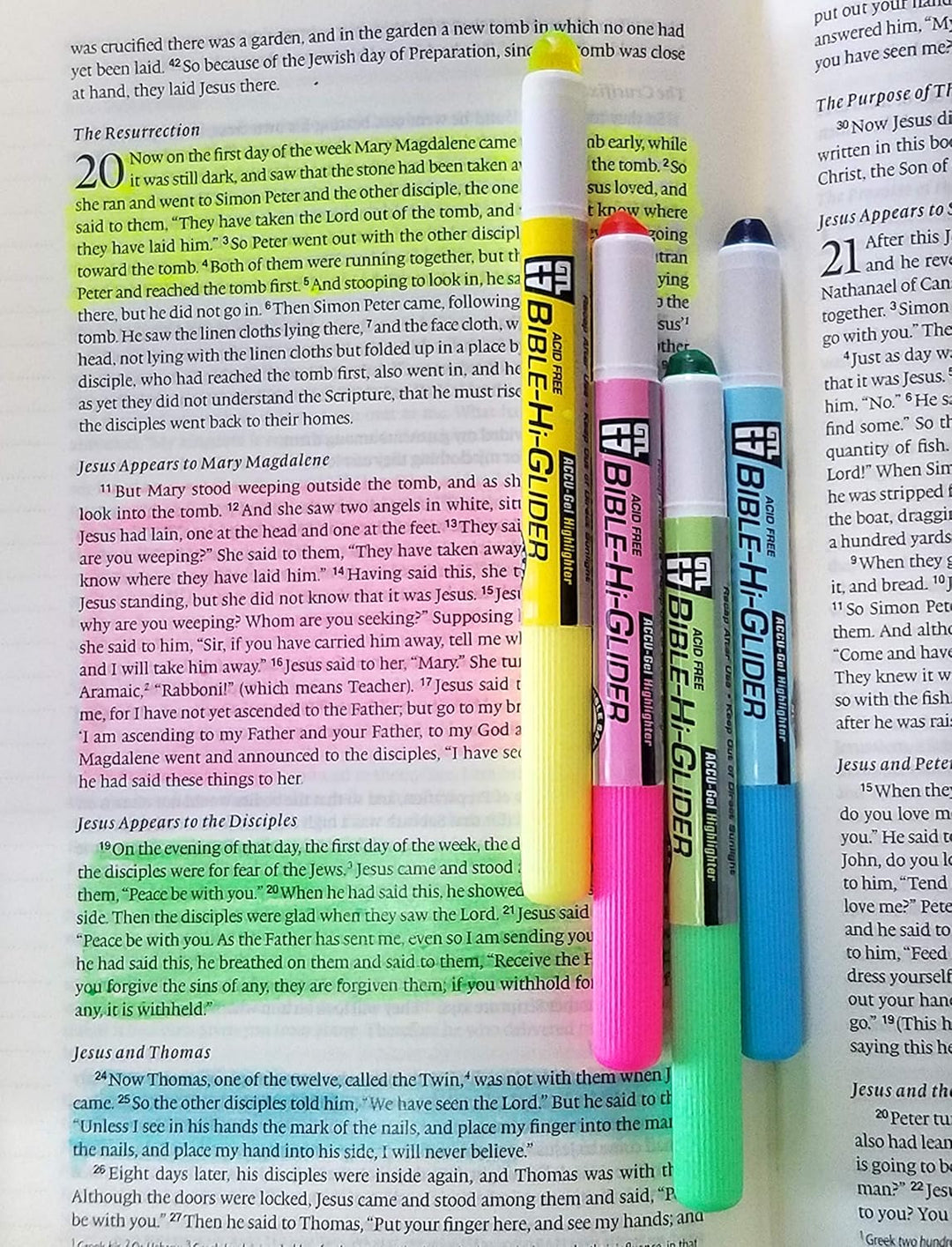 Accu-Gel &amp; Pigma Micron Bible Study Starter Sets with Gold Verse Finder Bible Tabs