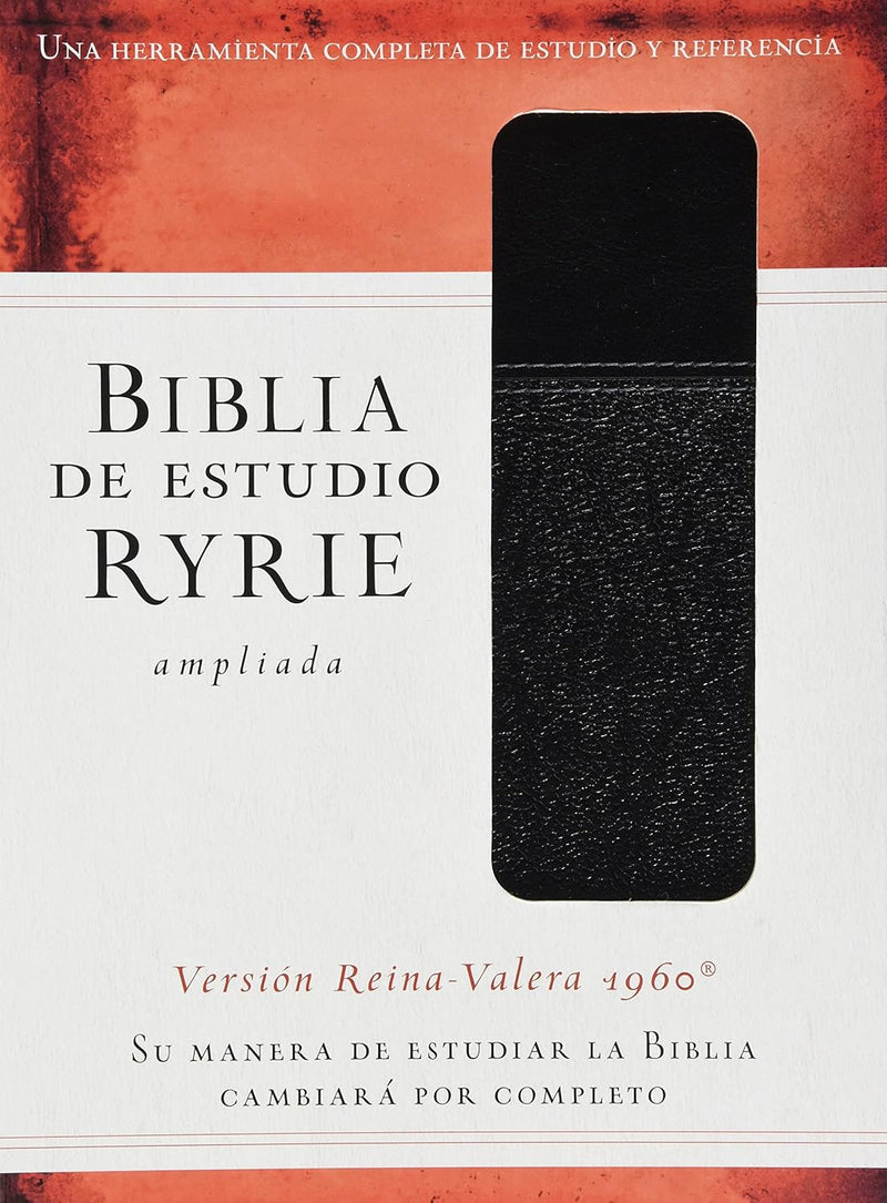 Biblia de estudio Ryrie ampliada: Duo-tono negor con índice (Spanish Edition) Leather Bound