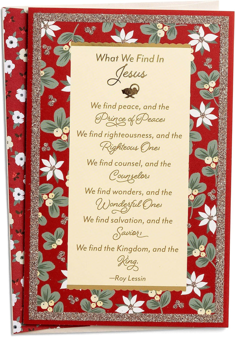 DaySpring - What we Find in Jesus - 18 Premium Christmas Boxed Cards and Envelopes