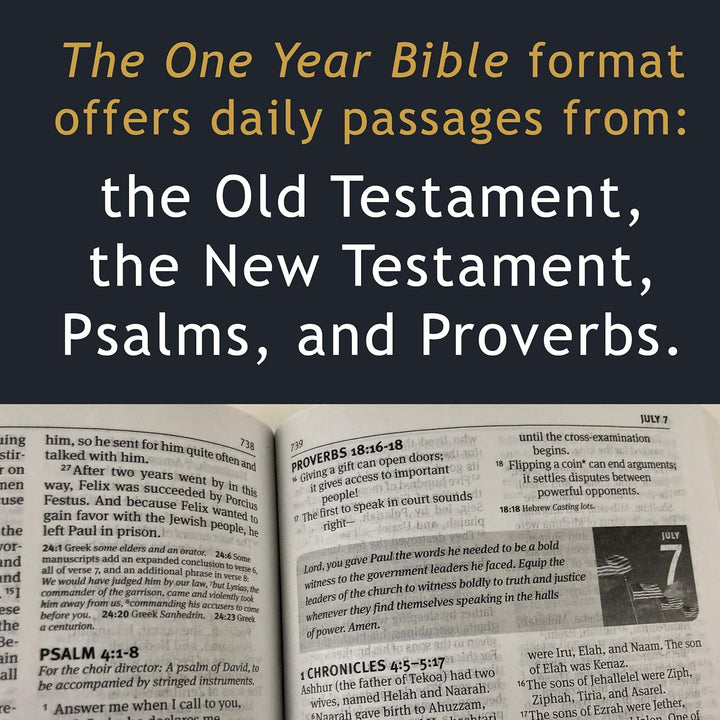 The One Year Pray for America Bible NLT