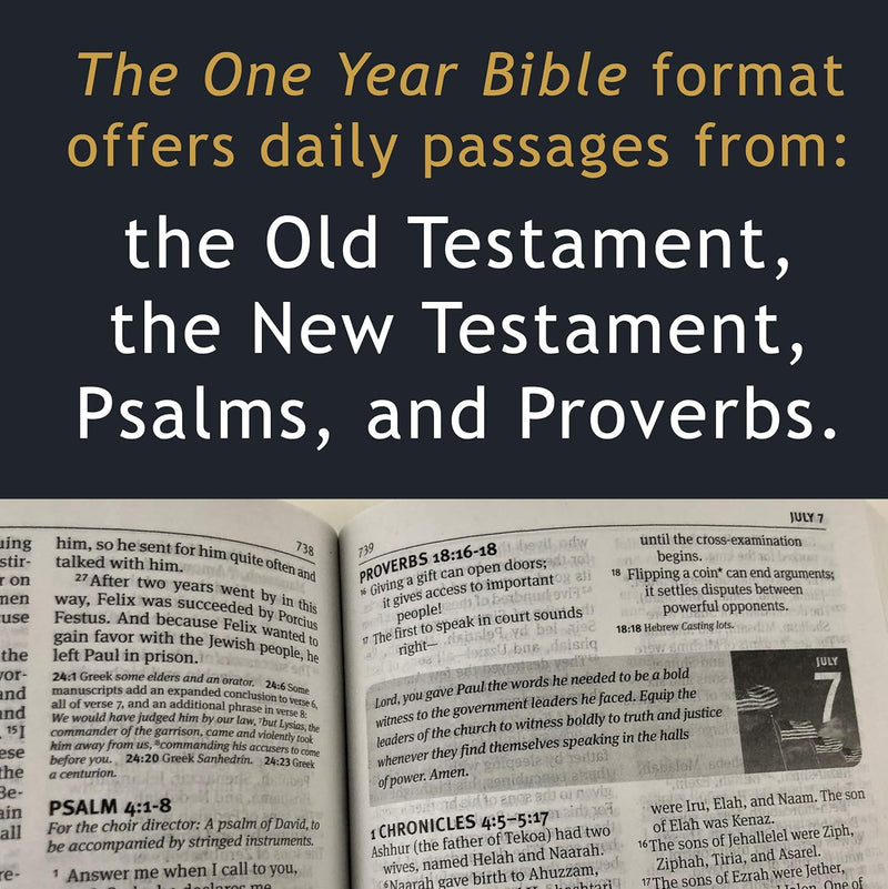 The One Year Pray for America Bible NLT