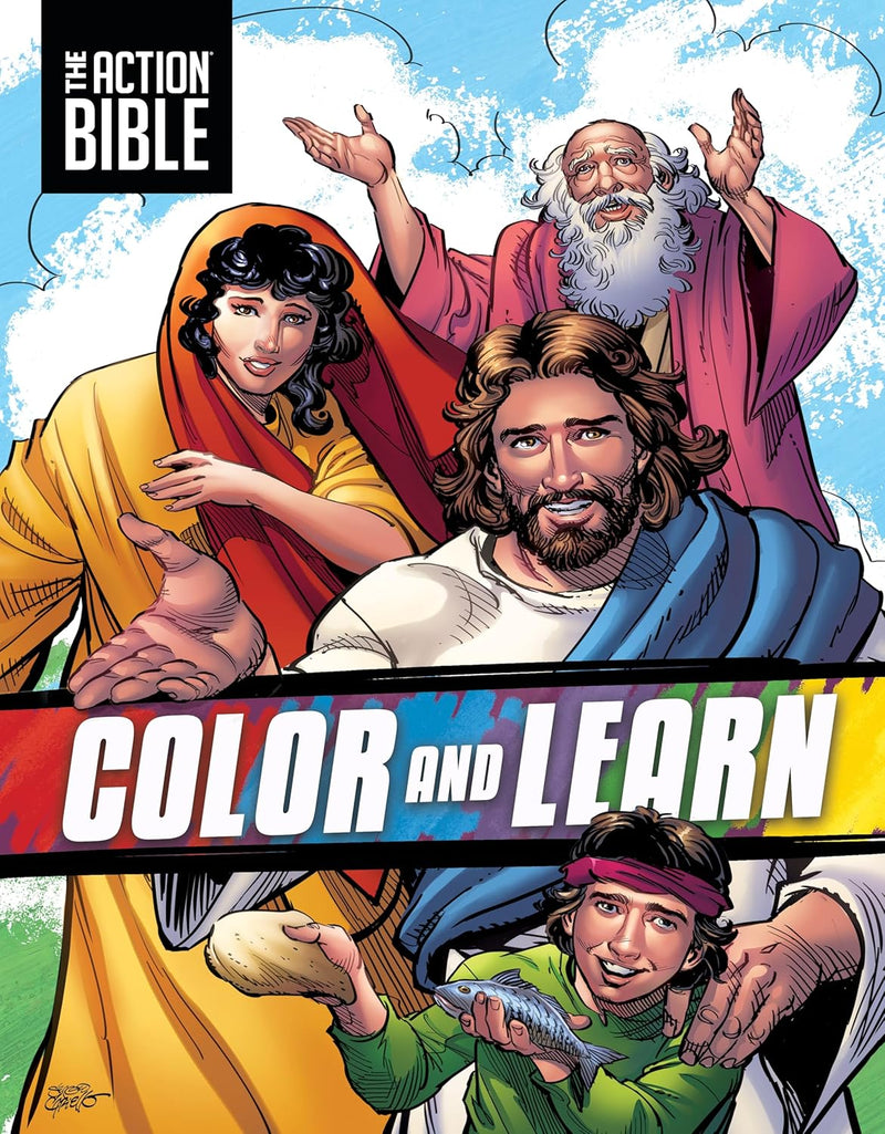 The Action Bible Color and Learn (Action Bible Series) Paperback – Coloring Book