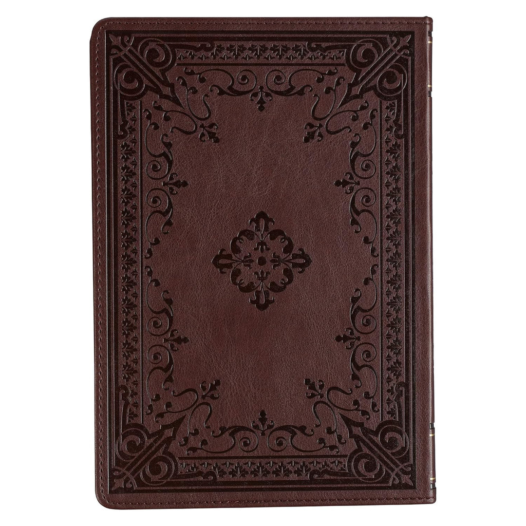 Large Print Edition Daily Devotions from the KJV Brown Faux Leather Devotional