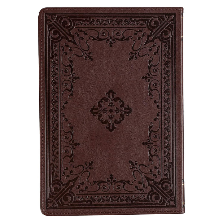 Large Print Edition Daily Devotions from the KJV Brown Faux Leather Devotional