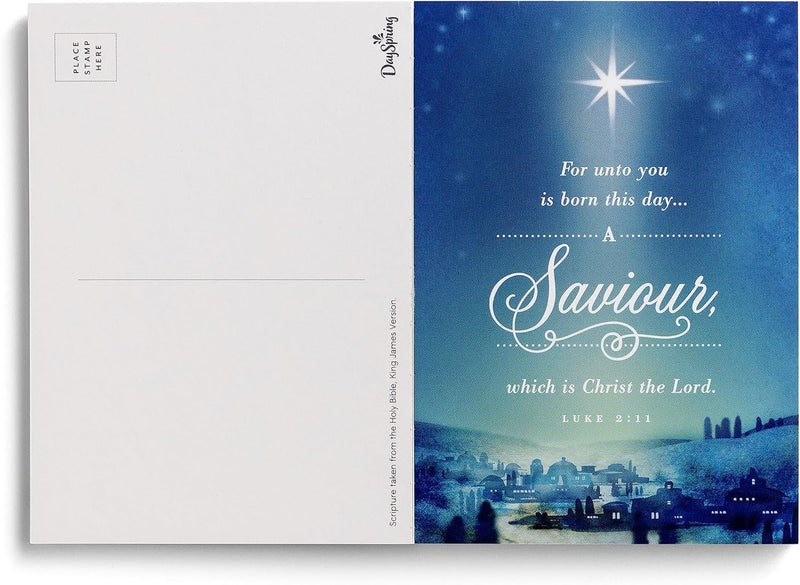 Postcard Book with a Mix of Scripture and Inspirational Messages - 20 Christmas Postcards