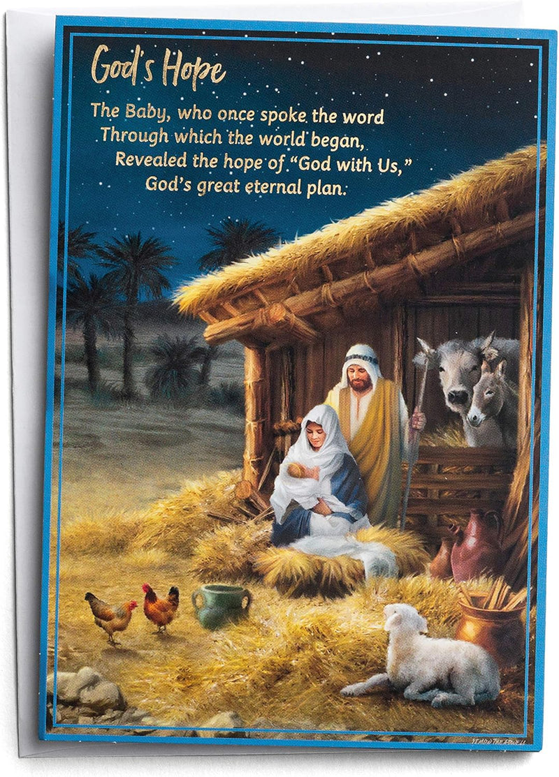 Christmas Story - 18 Boxed Cards and Envelopes, KJV - Special Edition 5-Panel Inspirational Christmas Cards