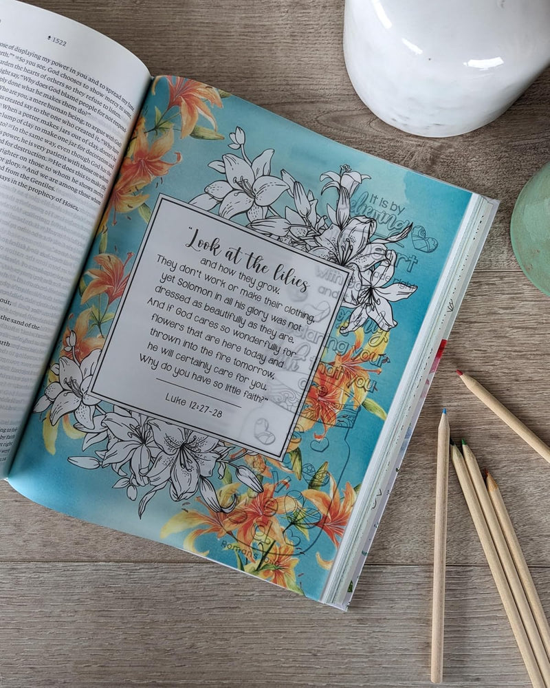 Inspire FAITH Bible Large Print NLT, Filament Enabled The Bible for Coloring & Creative Journaling