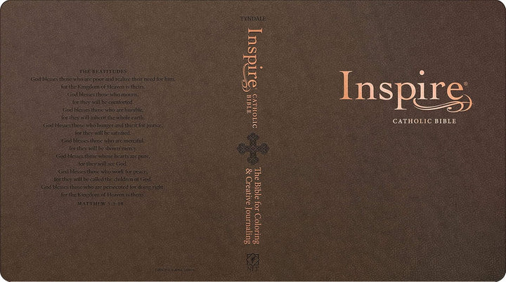 Inspire Catholic Bible NLT (LeatherLike, Dark Brown): The Bible for Coloring &amp; Creative Journaling Imitation Leather