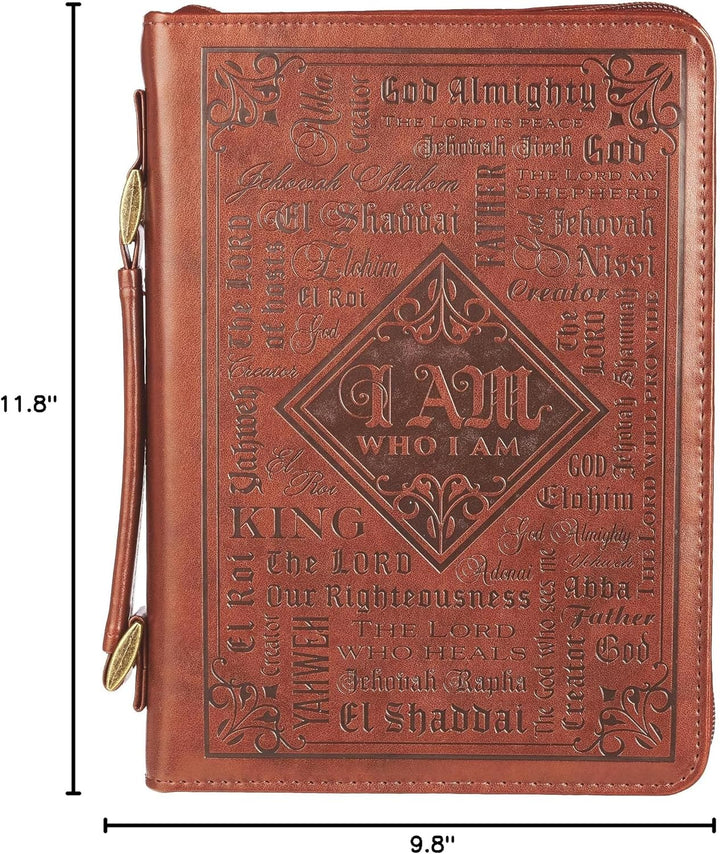 Names of God Brown Faux Leather Bible Cover
