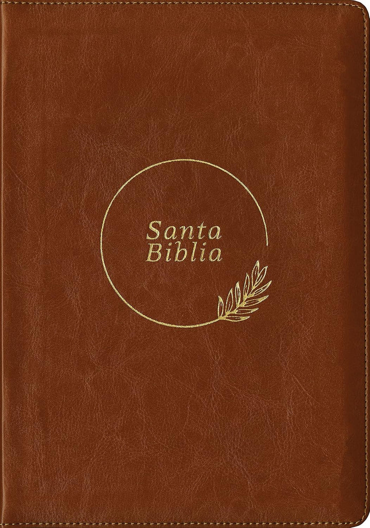Santa Biblia RVR60, Edición zíper con referencias, letra grande (SentiPiel, Café, Letra Roja) (Spanish Edition) Imitation Leather – .zip
