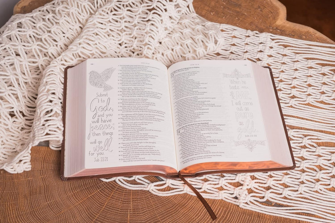 Inspire Catholic Bible NLT (LeatherLike, Dark Brown): The Bible for Coloring &amp; Creative Journaling Imitation Leather