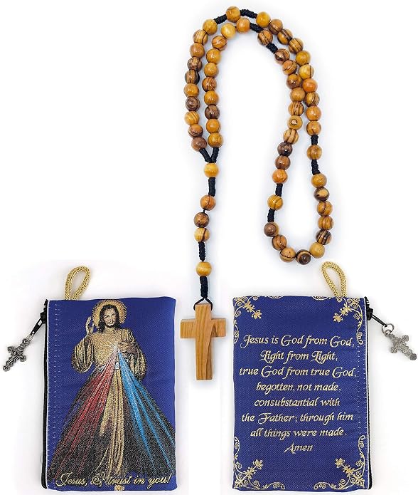 Rosary Pouch - Divine MercyIcon and Jesus is God from God Prayer