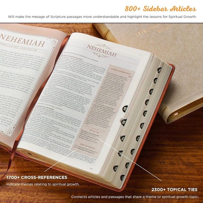 Pink Magnolia Faux Leather Spiritual Growth Bible