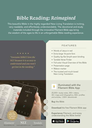 NLT Super Giant Print Bible, Filament Enabled