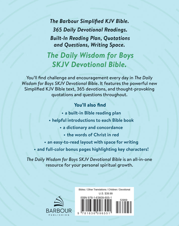 The Daily Wisdom for Boys SKJV Devotional Bible