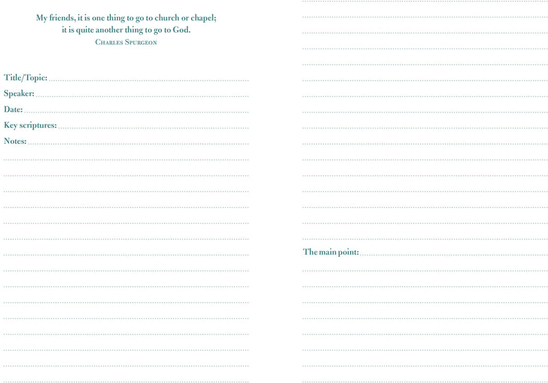 Sermon Notes Journal [Floral]