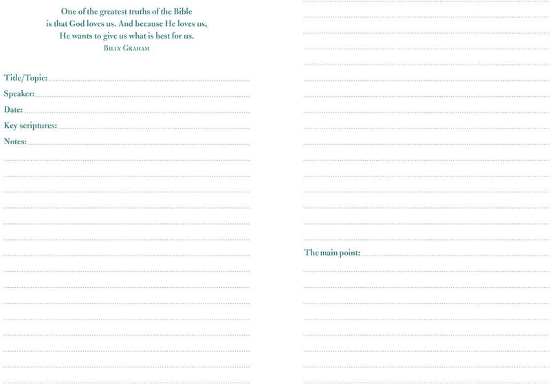 Sermon Notes Journal [Floral]