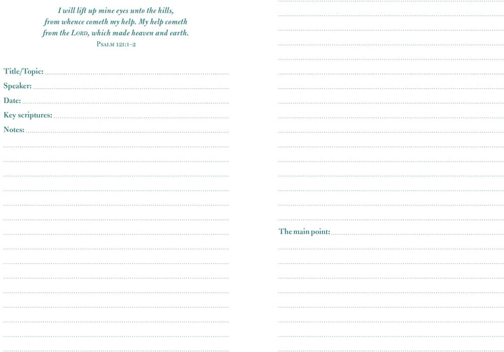 Sermon Notes Journal [Floral]