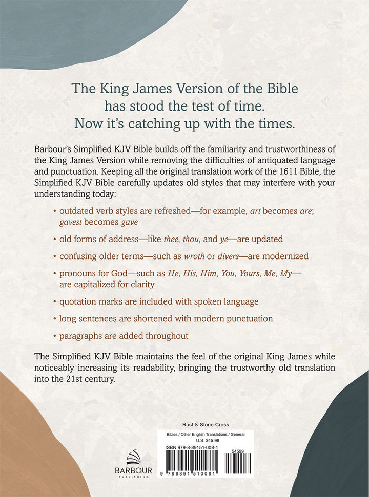 The Barbour Simplified KJV--Large Print [Rust &amp; Stone Cross]